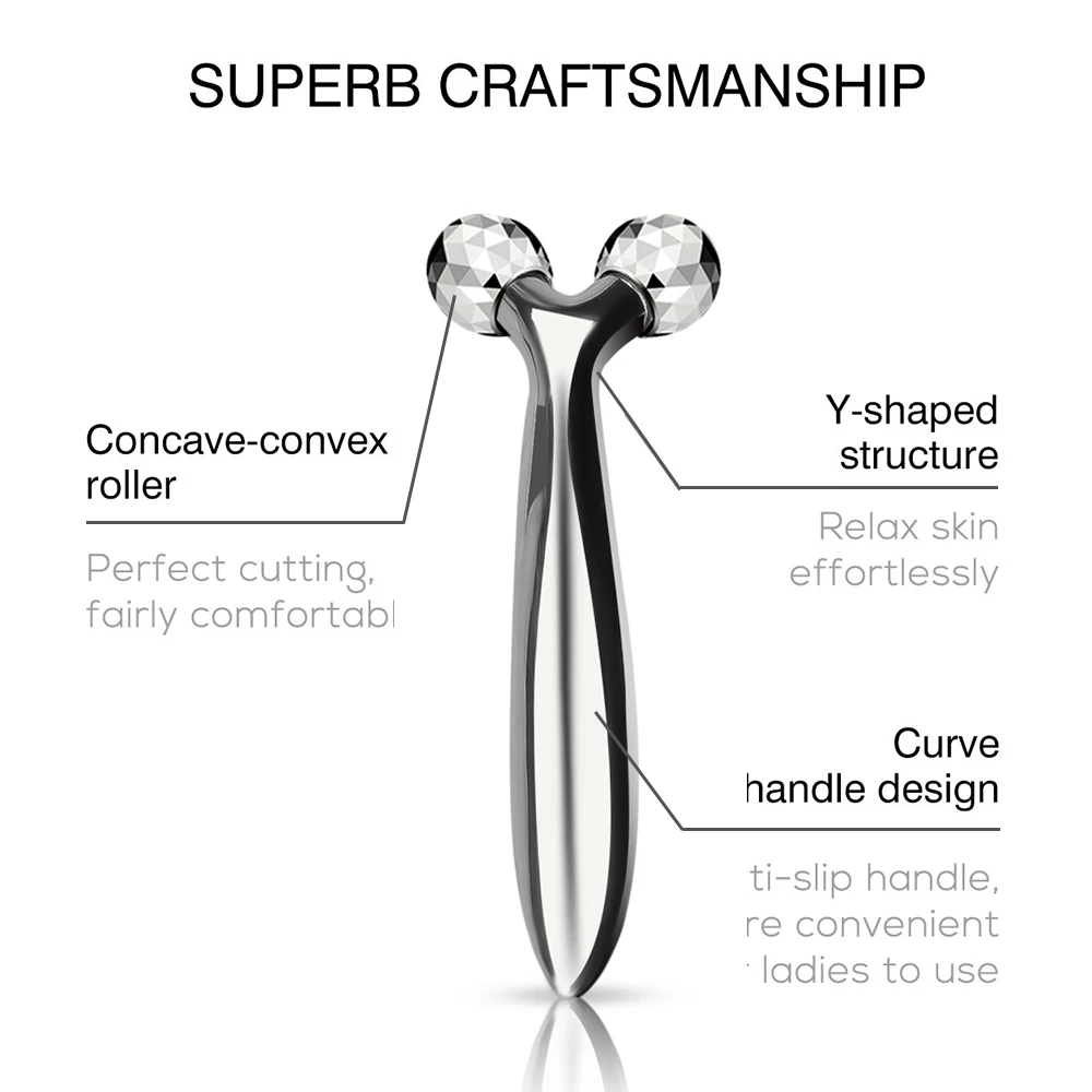 

3D Facial Roller Massager Compact Pro Thin Face Massage 360 Degree Rotation Full Body Massager Wrinkle Remover Face Lift Tools