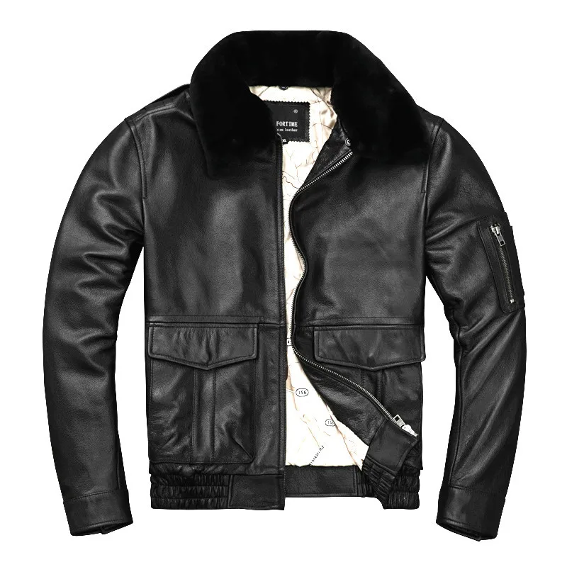 

Free shipping.Brand man thick genuine leather coat,100% cowhide MA-1 jacket.classic Bomber leather jackets.winter clothes