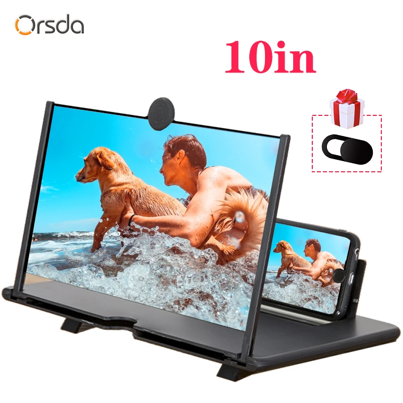 Orsda 10-inch HD 3D Mobile Phone Screen Amplifier Universal Video For Iphone Samsung Huawei Millet Phone Stand Screen 1