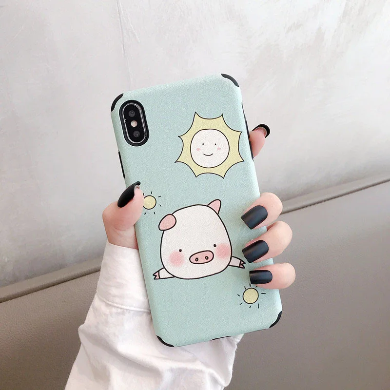 Style26-SunPig Ремешок шнур цепь шейный ремешок чехол для переноски иллюстрация чехол для подвешивания для iPhone 11 Pro XS Max XR X 6 6S 7 8 Plus Мягкий ТПУ - Цвет: Style26-SunPig