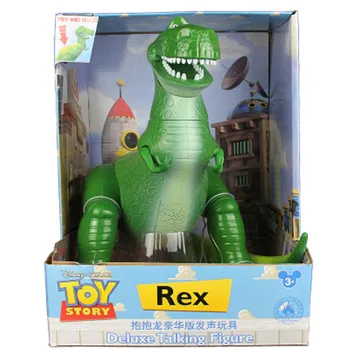 

Disney Toy Story 4 Rex The Green Dinosaur Talking Q Version 30cm PVC Action Figures Model For Children Gift Toys X4651