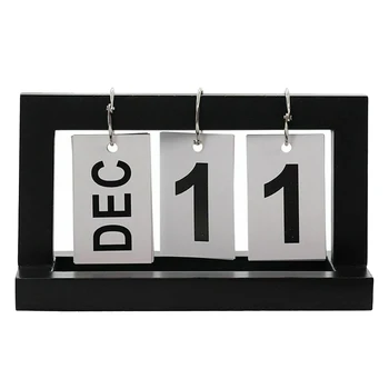 

1x Creative Wooden Flip Desktop Countdown Calendar Ornament Home Office Desk 20.5 * 9 * 12 Cm Calendars