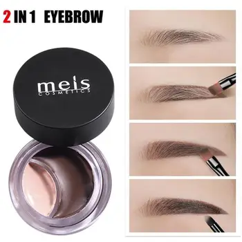

Fashion Khaki Eyebrow Cream Two Colors in One Eye Makeup Long-lasting with Cream Brush Brow Eye Thrush Easy to Brown Waterp T3V9