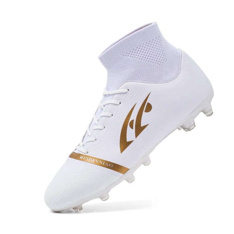 Футбольные бутсы с подошвой TF, дышащие уличные кроссовки для мужчин, футбольные тренировочные бутсы, футбольная обувь Chuteira Futebol - Цвет: White AG 1920