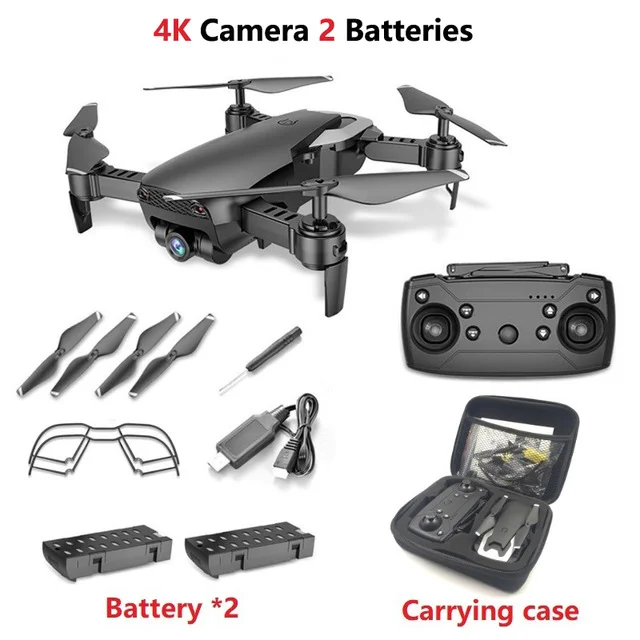 4K BLACK 2B CB LAUMOX M69 RC Дрон с широкоугольной камерой 4K WiFi HD камера Складной Мини FPV Вертолет дроны VS VISUO XS809HW E58 Дрон - Цвет: 4K BLACK 2B CB