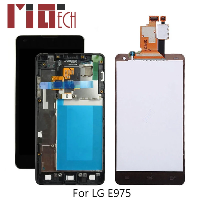 

LCD Display For LG E975 Optimus G LS970 F180 E971 E973 LCD Touch Screen Digitizer Black No/with Frame Assembly Replacement