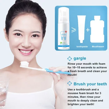 

Foam Toothpaste Deep Cleaning Teeth Whitening Stain Removal Refreshing Toothpaste EY669