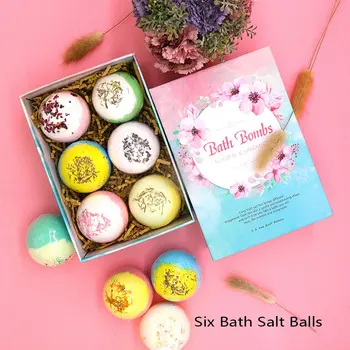 

Monochrome Ball Gift Box With Aromatherapy Essential Oil Bath Essential Oil Explosion Ball Milk Bath Salt Ball