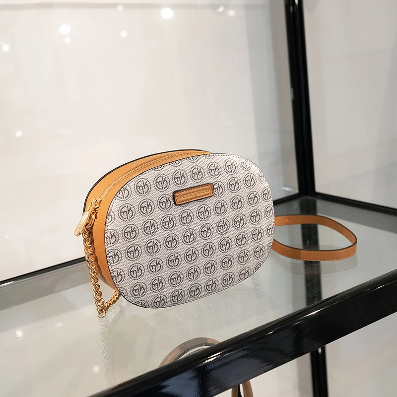 MARRY KORS дизайнерская женская сумка на плечо круглая маленькая через кожаная
