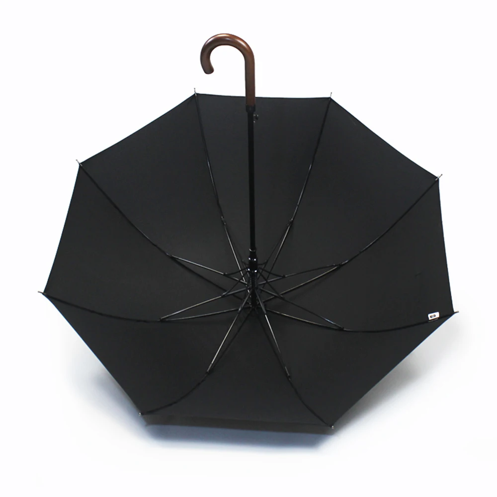 Parachase длинная ручка зонтика Для мужчин женщин ветрозащитный 8 ребер черный