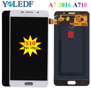 

5.5" AMOLED OLED LCD For Samsung Galaxy A710 A7 2016 SM-A710F A710M A7100 Display touch screen Pantalla digitizer assembly Parts