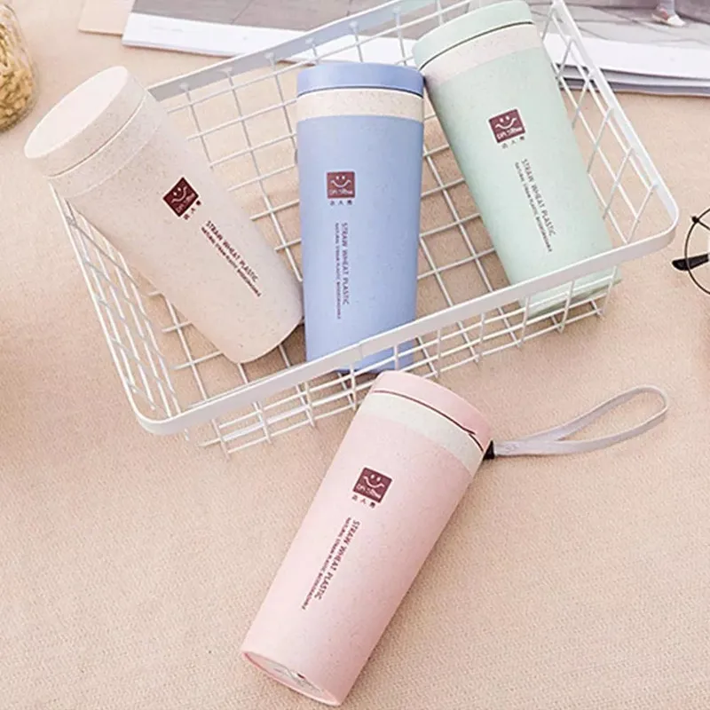 300ML Double-layer Insulation Wheat Fiber Travel Mug Leakproof Portable Environmental Protection Coffee with Lid In Winter | Дом и сад