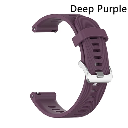 Силиконовый ремешок для Garmin Forerunner 245 645 музыка vivoactive 3 тренажер Смарт-часы аксессуары ремешок браслет мягкий - Цвет: Deep purple