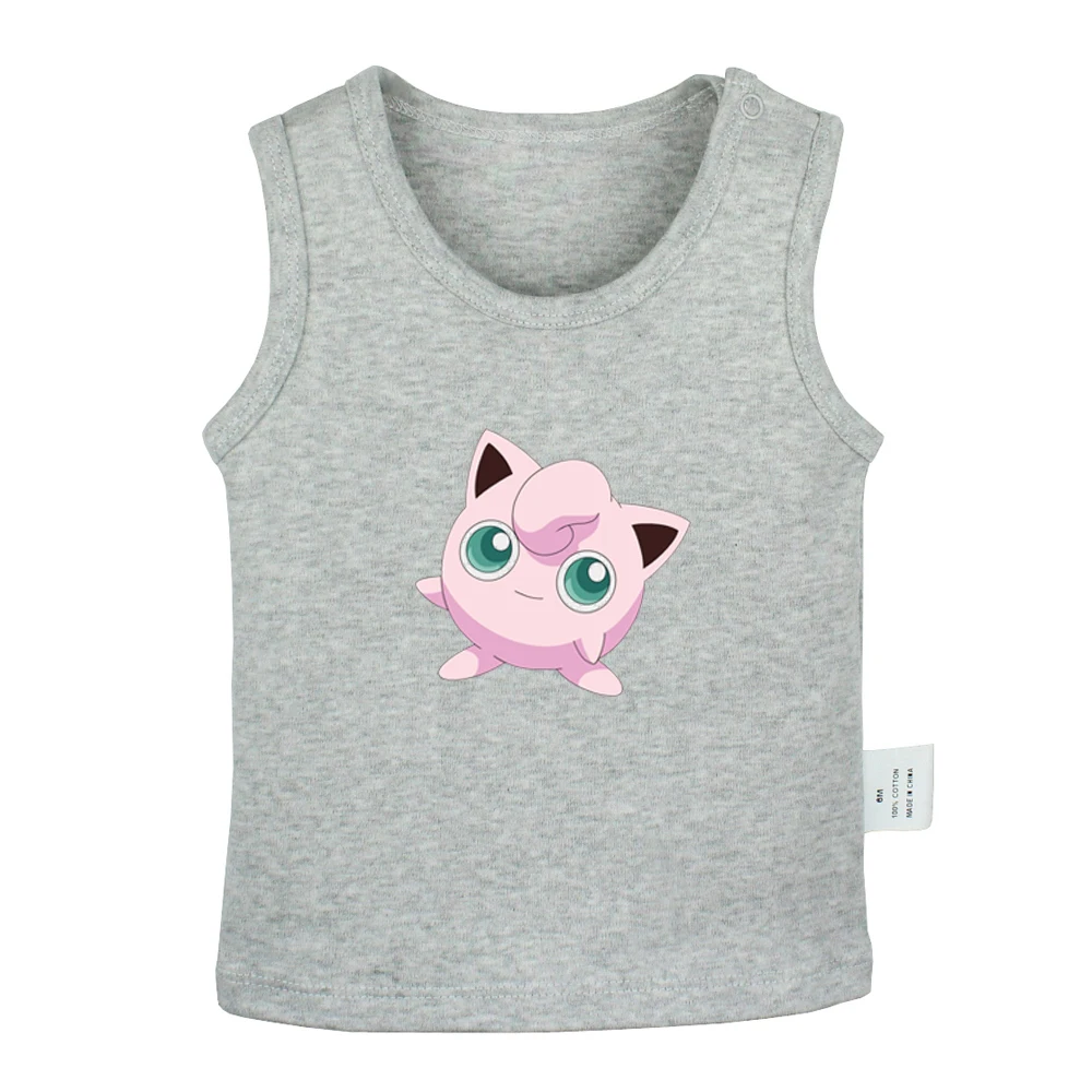 JbBabyYV669G Мультфильм Покемон Togepi Jigglypuff Chansey Ditto Gengar Lickitung новорожденных детские майки футболки для малышей жилет без рукавов Одежда для младенцев - Цвет: JbBabyYV669G