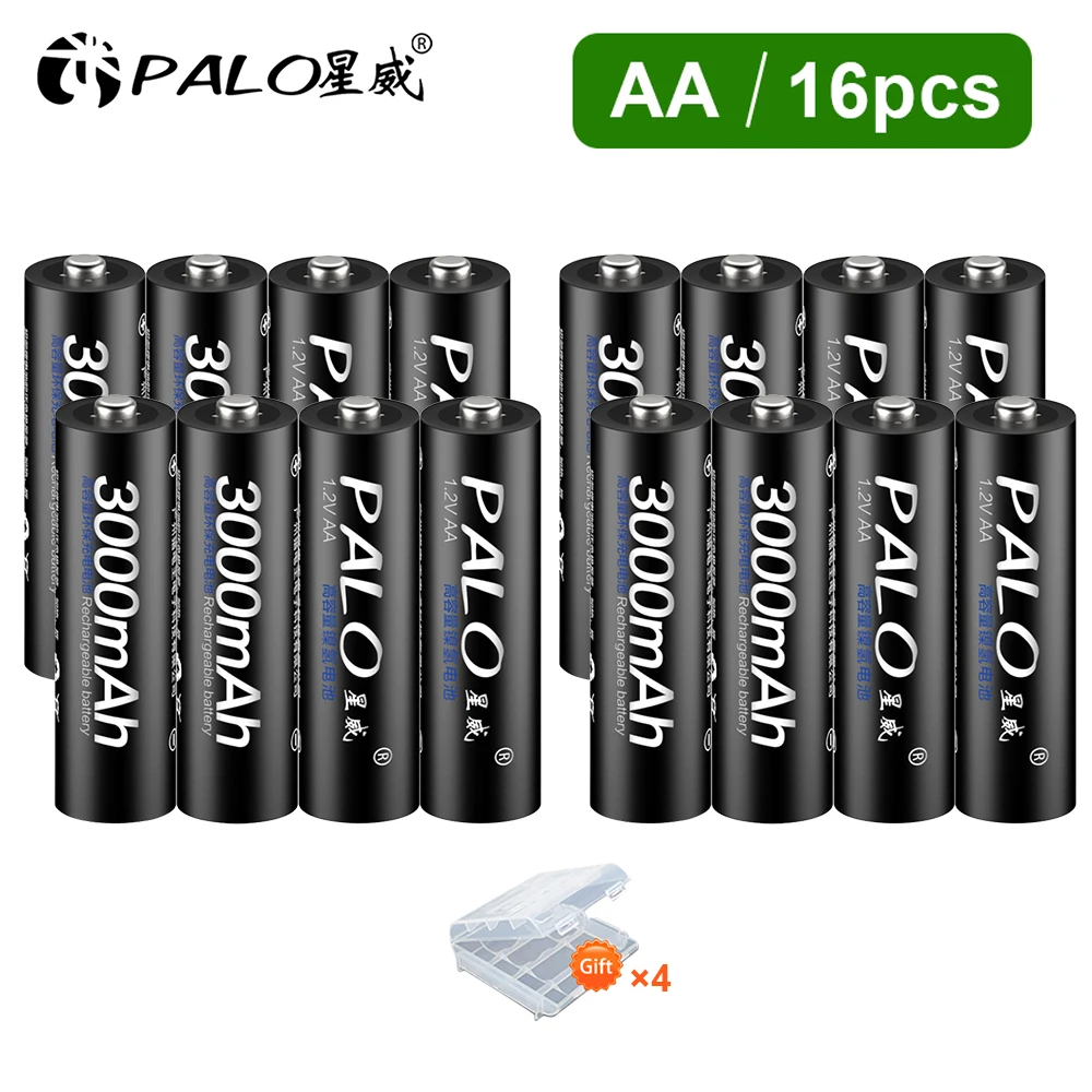 PALO-pilas recargables aa 1,2 v nimh para linterna Led, 4-16 Uds., venta al por mayor