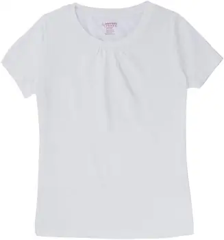 

MSC105 Girls' Short Sleeve Crewneck T-Shirt Tee Short Casual Cotton O-Neck