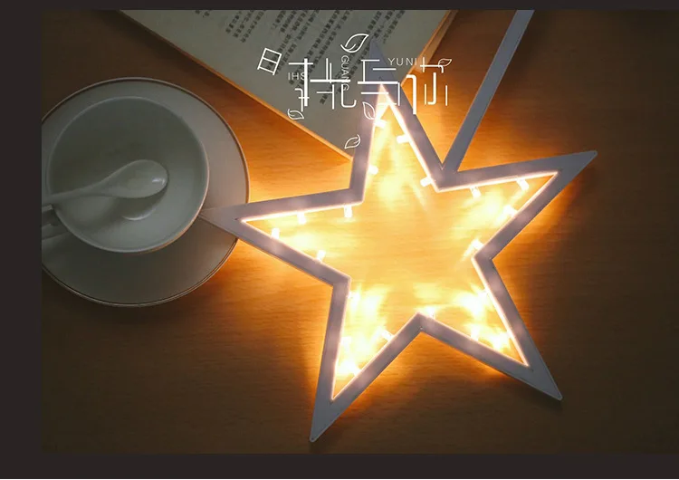 Modeling Lamp Creative Night Light Stars Love Christmas Tree Ins Net Red Decorative Ornaments Photo Props Small Table Lamp QW234 (4)