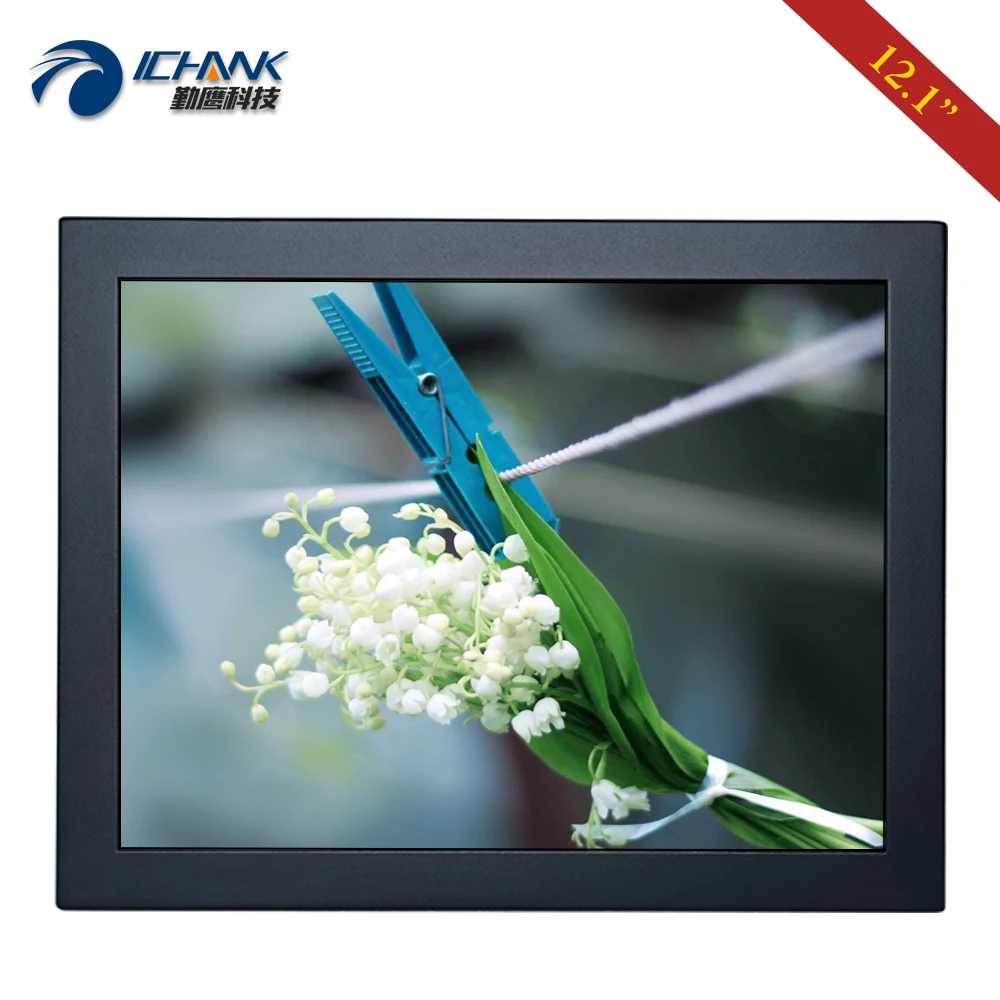 ZB120TN-592/12 1 дюймов 1024x768 AV BNC HDMI VGA металлический корпус монитор для ПК ЖК-экран