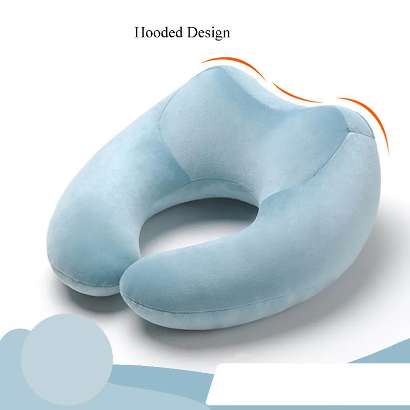 7(Hooded Design) Мягкая u-подушка с капюшоном, подушка для шеи, твердая серая хлопковая подушка с гранулами, текстиль, домашний самолет, автомобильные аксессуары для подушек - Цвет: 7(Hooded Design)