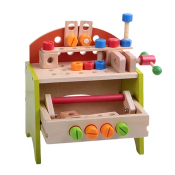 

Wooden Toy Multifunctional Tool Table Children's Nut Combination Assembly Toy Boy Disassembly Tool Box