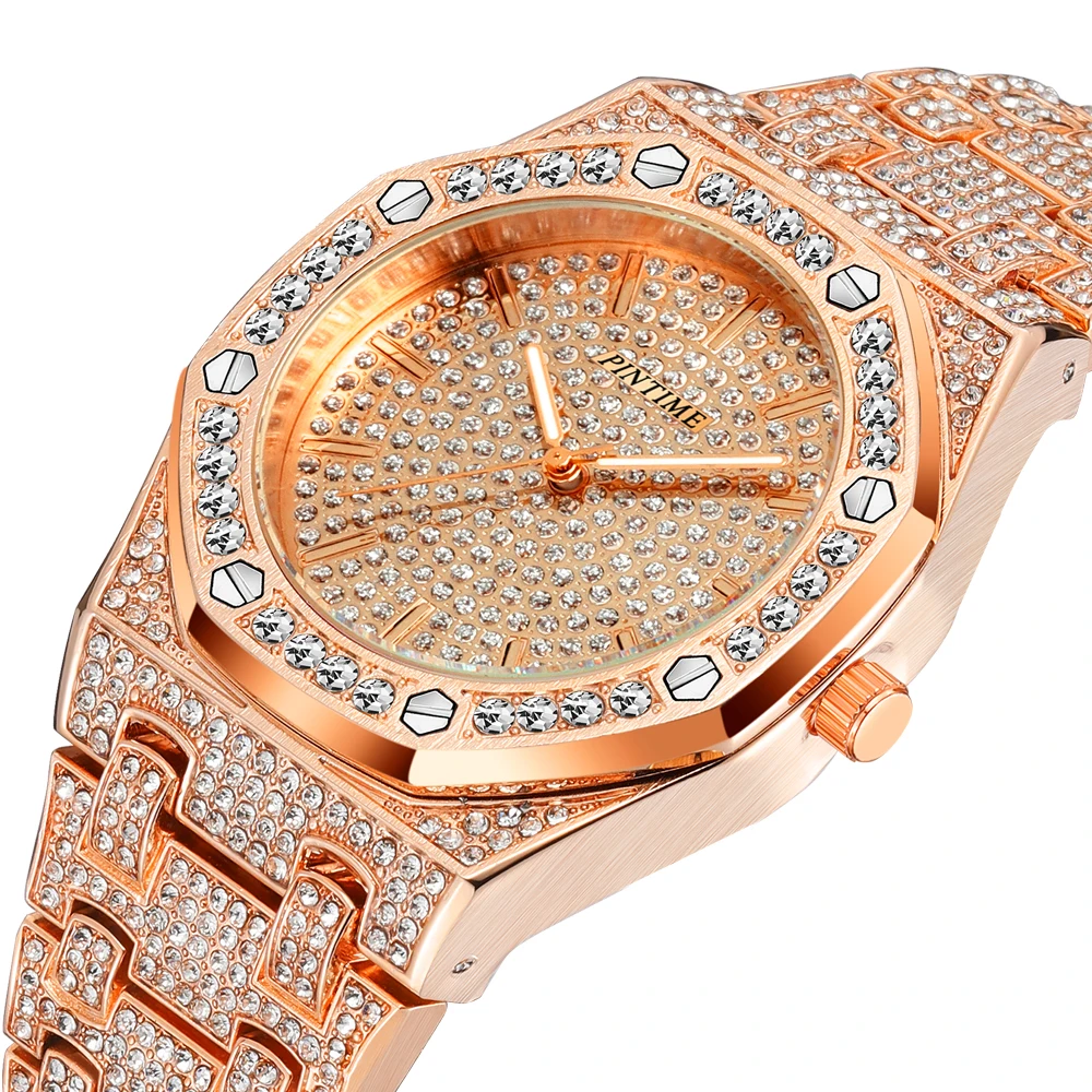 Креативные мужские часы Топ бренд класса люкс Iced Out часы для мужчин алмаз кварцевые наручные часы Мужские часы relogio masculino reloj hombre