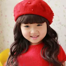 Детские зимние шапки, одежда для малышей для девочек жемчужно-Головные уборы теплый берет детская шапка Кепки детская шапка детский вязаный Кепки Детские фетровая шляпа Dropship