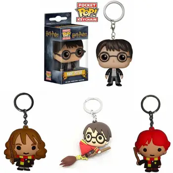 

Harri Potter Q Version Keyring Hermione Ron Dobby Voldemort Keychain Soft PVC Pendant Key Chain Action Figure Toys