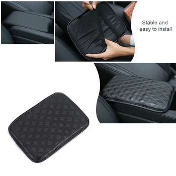 

1pc Universal Car Armrest Pad Cover, Automobiles Car Center Console Armrest Cover PU Leather Cushion Protector 30*21cm