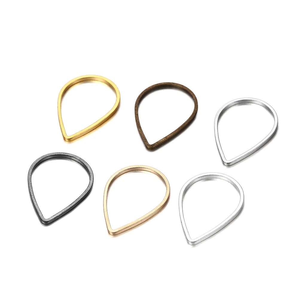 

30Pcs/lot Gold Color Drop Closed Rings Jump Rings eardrop Link Charm Connectors for Jewelry Making Findings Accessories