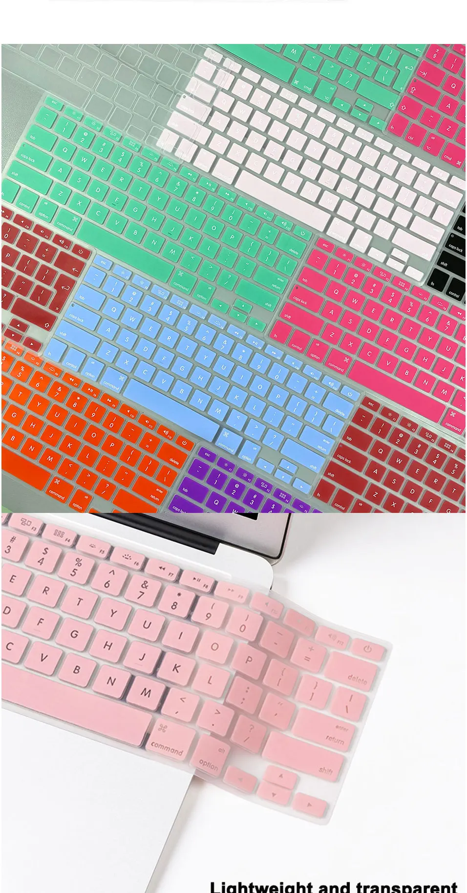 laptop cooling fan EU US-Enter Laptop Keyboard Cover For Macbook Air 13 A2337 A2179 Silicone Color waterproof Keyboard Protective Film Case laptop decals