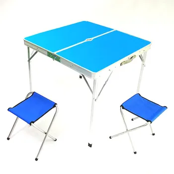 

80cm Outdoor Square Folding Table &Chairs Folding Table Small Table Picnic Home Patio Furniture Mesa Plegable