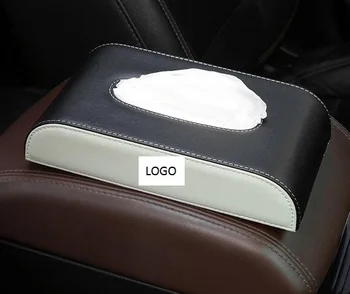 

Leather Car Armrest Tissue Box Auto Pumping Cassette Holder Removable Paper Napkin Box Organizer Fit For BMW