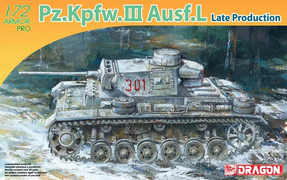 DRAGON 7385 1/72 Pz.Kpfw.III Ausf.L поздно изготовленный танк дисплей коллекционная игрушка