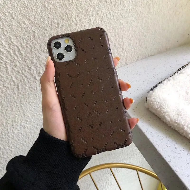 Темно-коричневый Роскошный кожаный чехол для мобильного телефона для iphone6 6s pro 6p 7 8 7p 8 X xs xr Xs Max жесткий чехол смарт-чехол S10 плюс note10 против падения - Цвет: Темно-коричневый