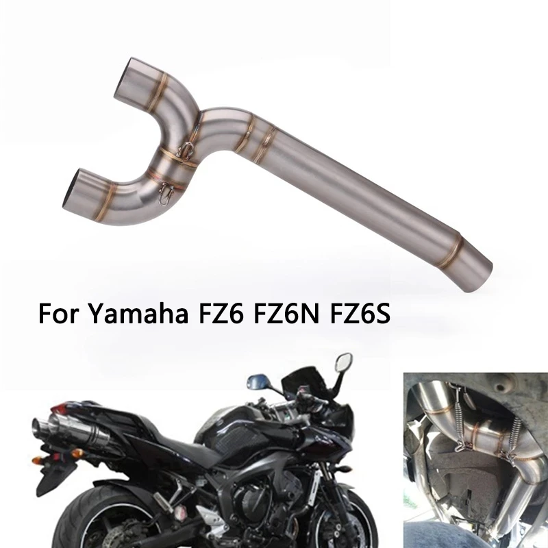 Motoroycle Exhaust Full System Middle Pipe Link Connect Accessories Motorbike For Yamaha Fz6