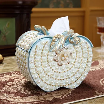 

European style storage tissue box resin Ornaments domestic drawing room dining-table retro creativity multifunction tissue box