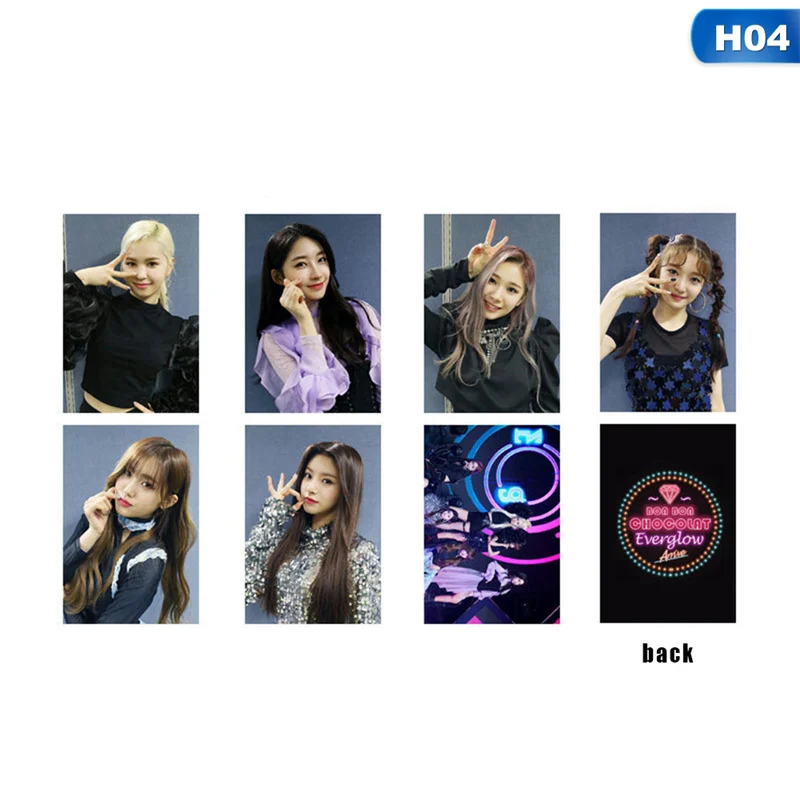 7 шт./компл. Корейский KPOP Everglow альбом комплект двухсторонняя карточка набор карт ПВХ карты самодельные ЛОМО карта с фотографией