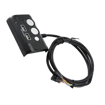 

Computer Desktop PC Power Switch Supply on / off Reset Button Dual Switch with USB Ports and Audio to Office Internet Cafes