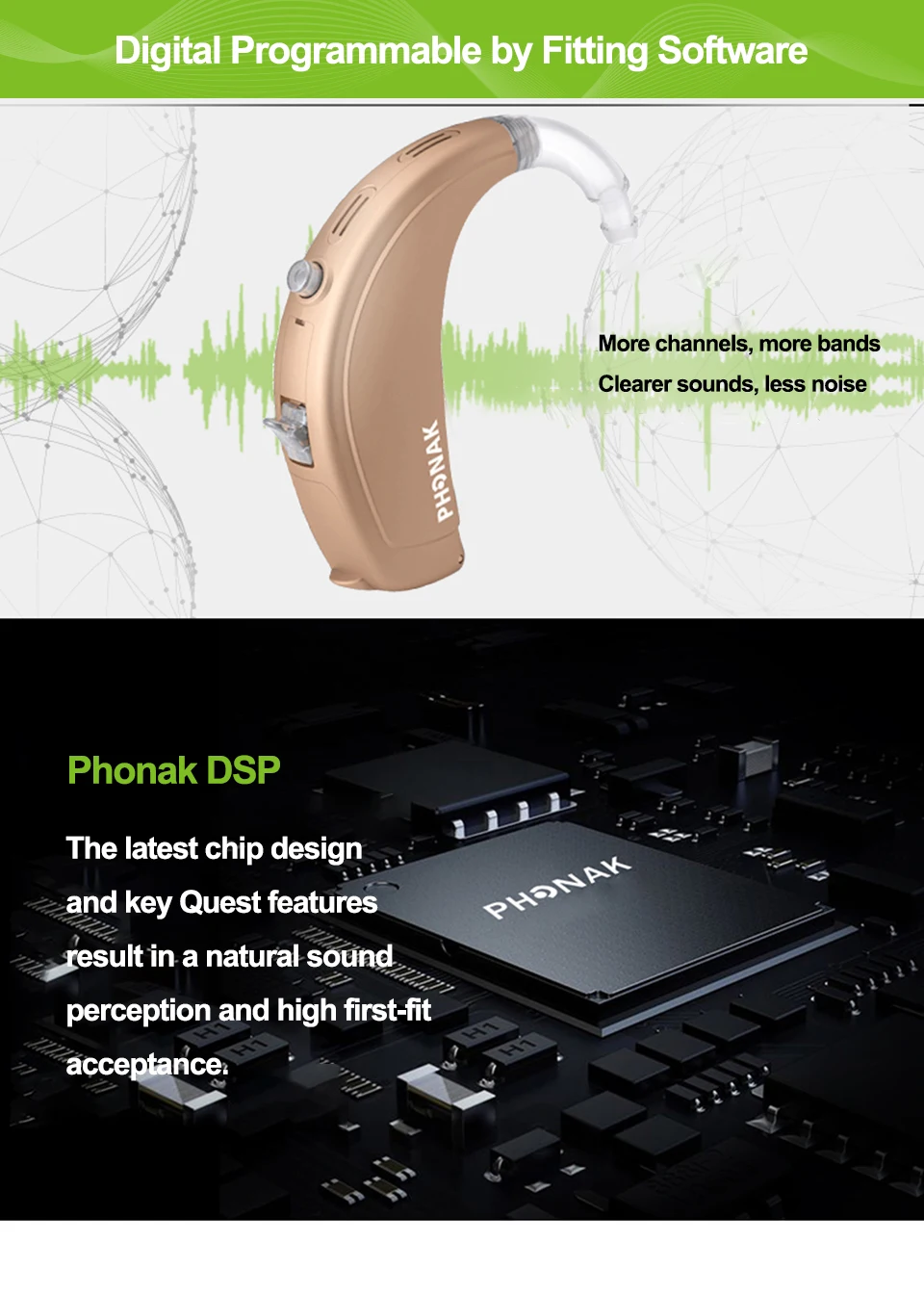 Siemens качество Phonak супер мощность 9 полос цифровой программируемый BTE слуховой аппарат Baseo Q5 SP бесплатное Программирование