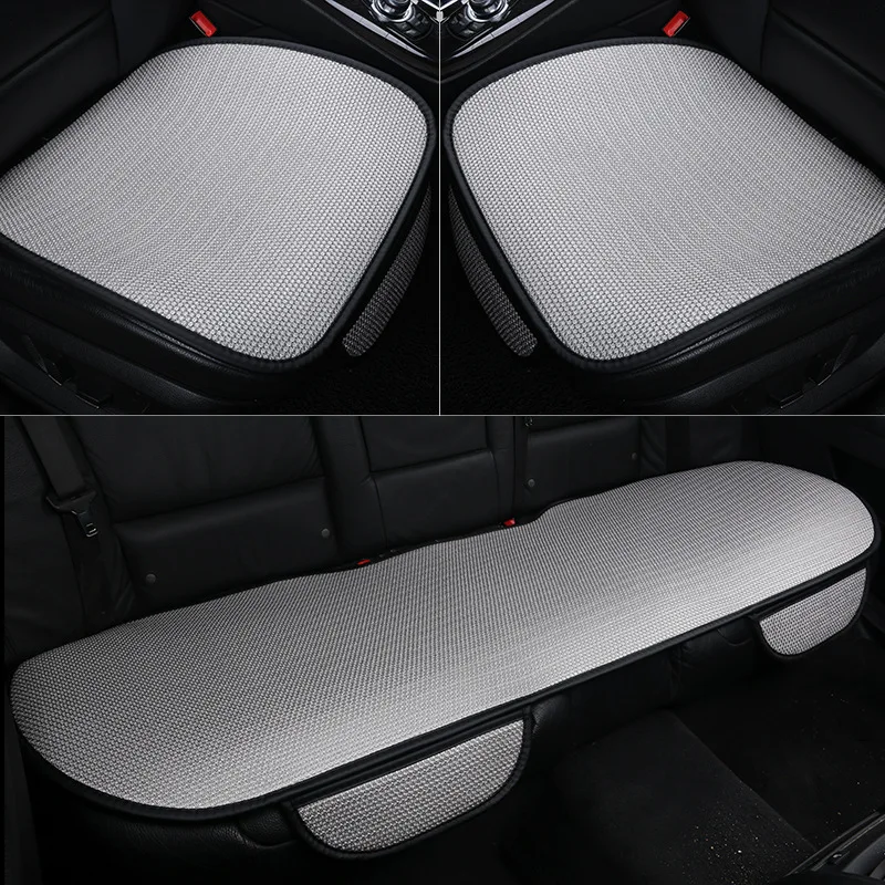 

Backless Ice Silk Car Seat Cushion Non-slip Small Three-piece Breathable Protector Mat Pad Auto accessories Universal Size