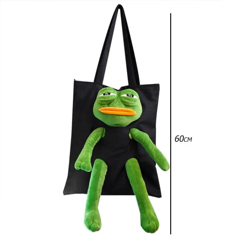 Frog-Black Большая вместительная Повседневная Сумочка простая и благородная практичная бархатная кукла с кристаллами изящная и красивая женская мягкая сумка на плечо - Цвет: Frog-Black