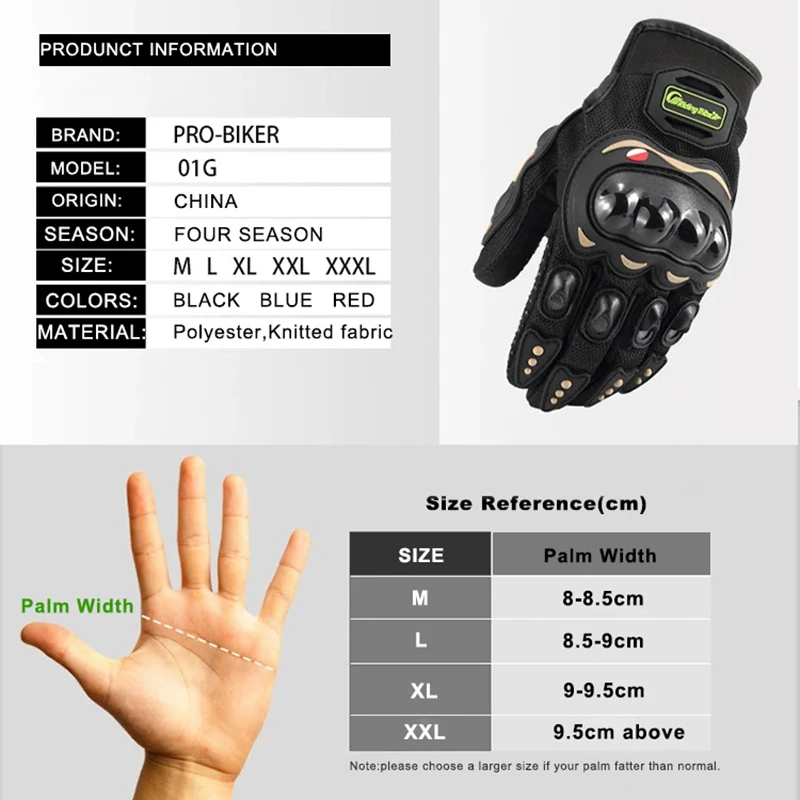 Probiker мотоциклетная Защитная перчатка мотоциклетная гоночная защита из углеродного волокна для мотокросса мужская велосипедная защита Guante летняя