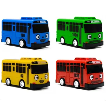 New 4 colors Tayo the little bus oyuncak araba car mini plastic pull back Tayo Gani Lani Rogi bus model for kids Christmas gift 1