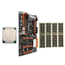 X99 LGA2011-V3 материнская плата комбинированный набор с процессором E5 2678V3 4X16GB 64GB DDR3 ram 4-Ch 1866Mhz REG ECC NGFF M.2 SSD слот