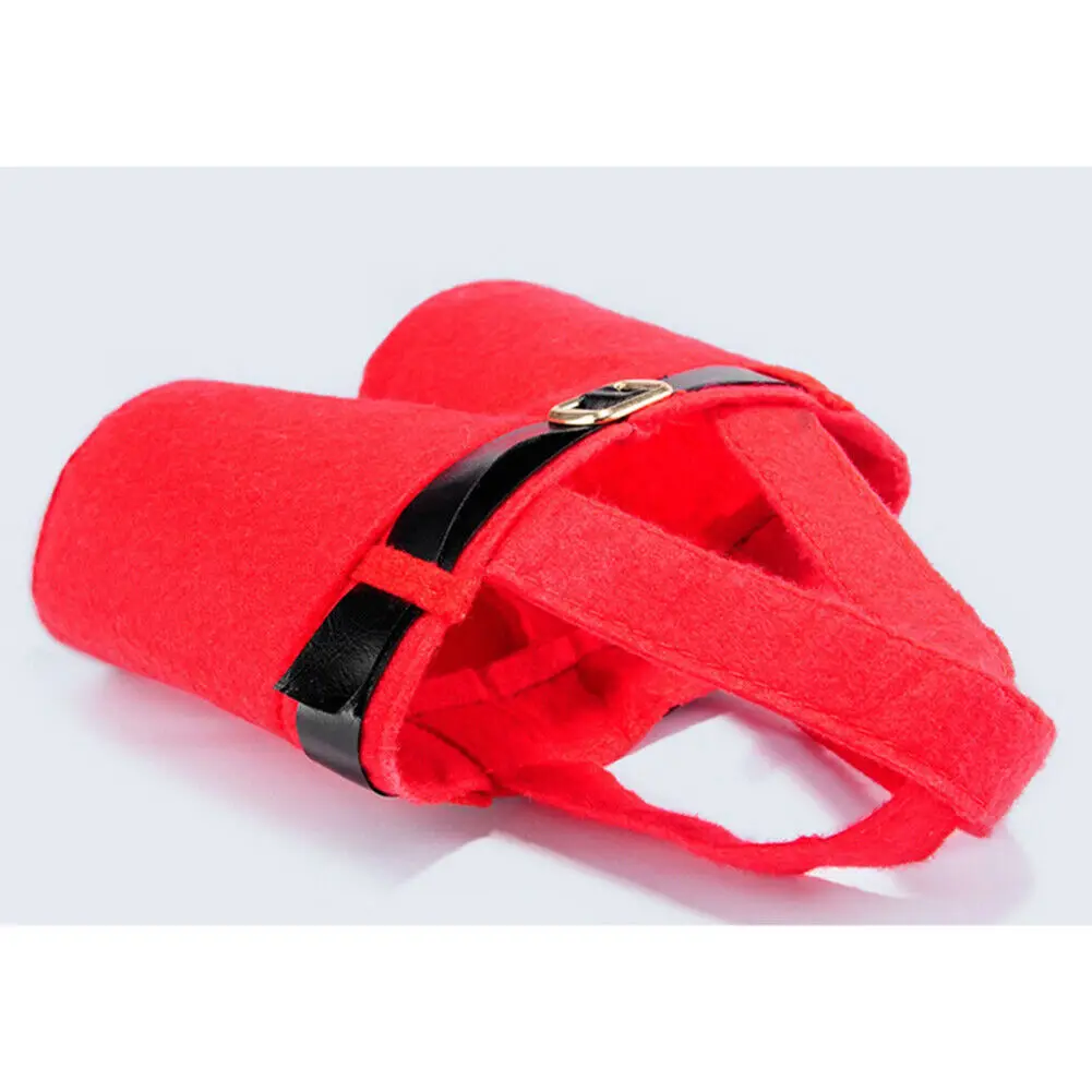 Christmas Kid Gift Candy Bag Present Storage Handbag Wine Bottle Stocking Filler Xmas Decor Santa Claus Suspender Pants Trousers