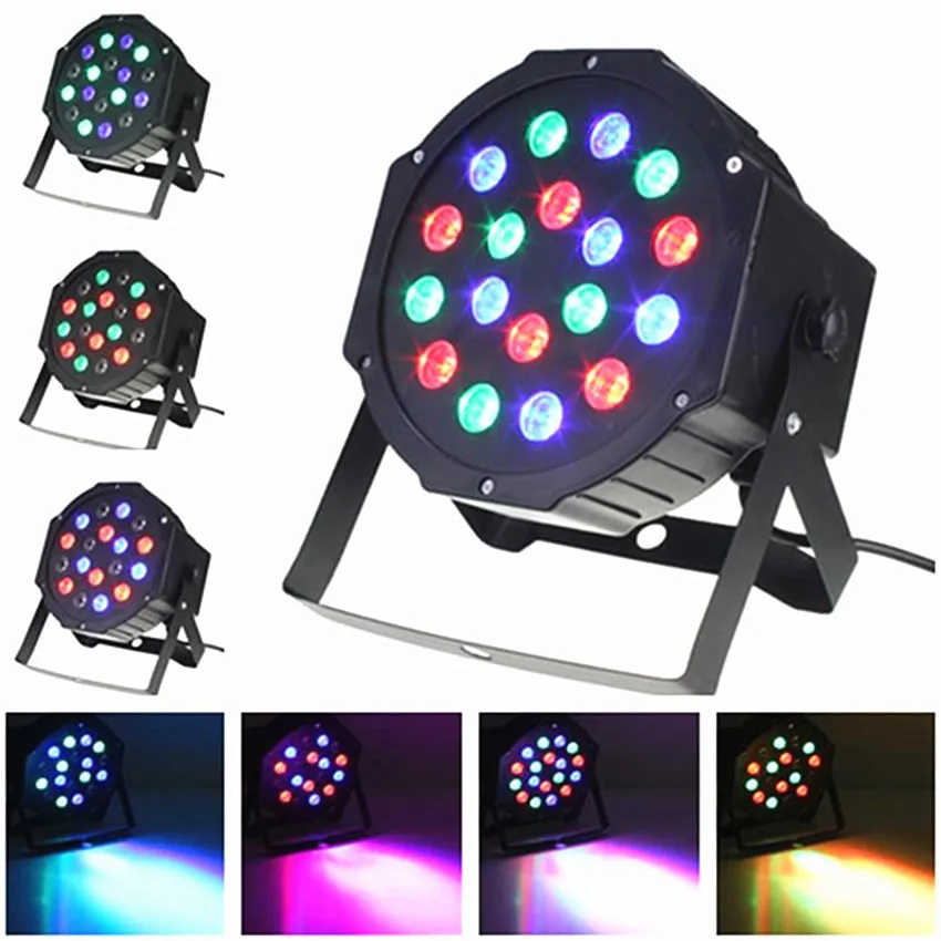 

Foreign Trade Wholesale Mini 18 LED Plastic Stage Lamp Voice DMX Wedding Parabolic Aluminum Reflector Amazon Hot Selling