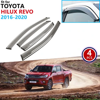 

for Toyota Hilux Revo AN120 AN130 2016 2017 2018 2019 2020 Window Visor Vent Awnings Rain Guard Deflector Shelters Accessories