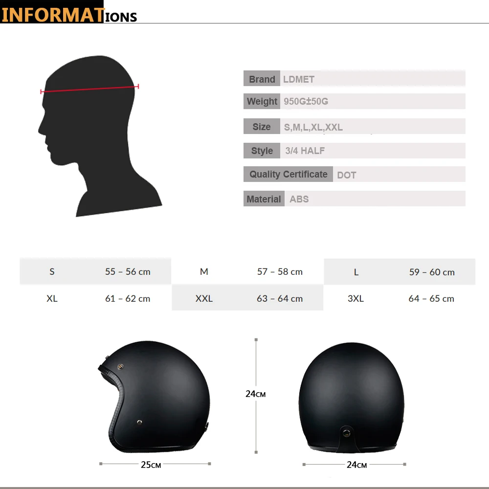 Новая защитная шляпа casco moto Винтаж 3/4 открытый шлем rcycle