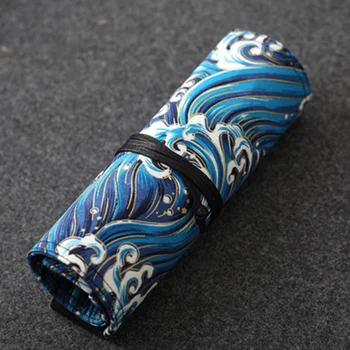 

Blue Wave Fountain Pen Bag Case Standards Pouch for PENBBS MOONMAN Wing Sung Stationery Office school supplies