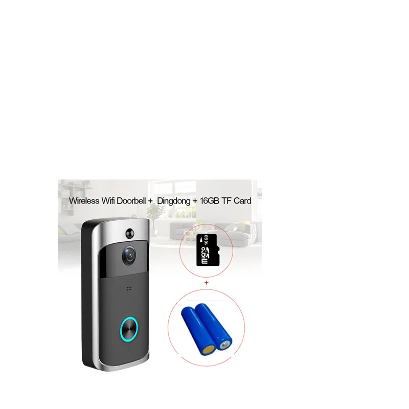 Умный беспроводной дверной звонок, Wifi, для домашней безопасности, видео, дверной зритель, звонок, дверной звонок с камерой, цифровые видео глаза для двери - Цвет: Option 6